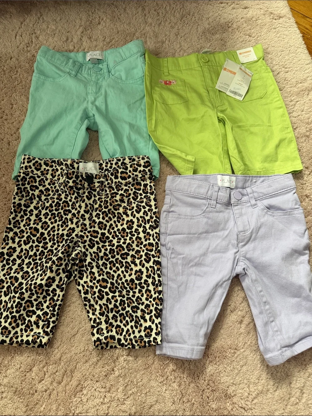 The Children's Place Girls' Mint Green Knit Shorts - Light Green